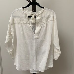 NWOT Loose cotton peasant blouse